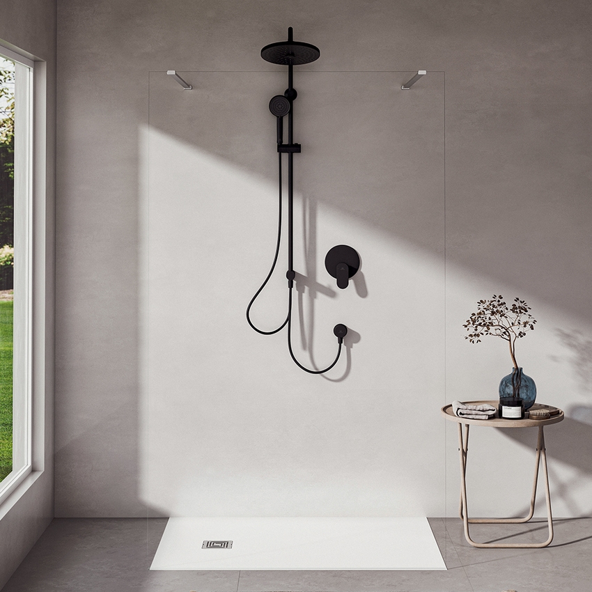 Immagine di Ideal Standard CERALIFE O miscelatore doccia ad incasso, 1 via, con corpo incasso, colore nero finitura opaco BE022XG