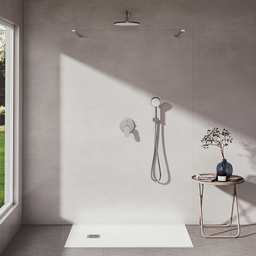 Immagine di Ideal Standard CERALIFE O miscelatore per vasca o doccia ad incasso, a 2 vie, con corpo incasso e deviatore, finitura cromo BE023AA