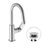 Immagine di Ideal Standard CERALIFE C miscelatore monocomando per lavabo, con doccetta estraibile, con piletta click-clack, finitura cromo BE056AA