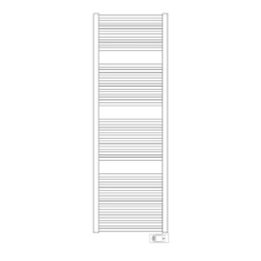 Immagine di Irsap ARES ELETTRICO scaldasalviette, 34 tubi, 3 intervalli, H.172 L.58 P.3 cm, con controllo elettronico, colore bianco standard finitura lucido Cod.01 EIG058H01IR01NNN01