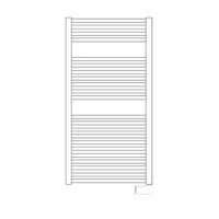 Immagine di Irsap ARES ELETTRICO scaldasalviette, 22 tubi, 2 intervalli, H.111,8 L.58 P.3 cm, con controllo elettronico Wi-Fi, colore bianco standard finitura lucido Cod.01 EIM058E01IR01NNN01