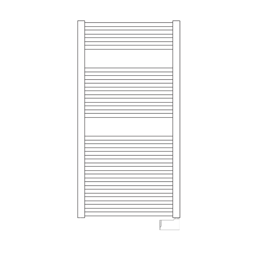 Immagine di Irsap ARES ELETTRICO scaldasalviette, 22 tubi, 2 intervalli, H.111,8 L.58 P.3 cm, con controllo elettronico Wi-Fi, colore bianco standard finitura lucido Cod.01 EIM058E01IR01NNN01