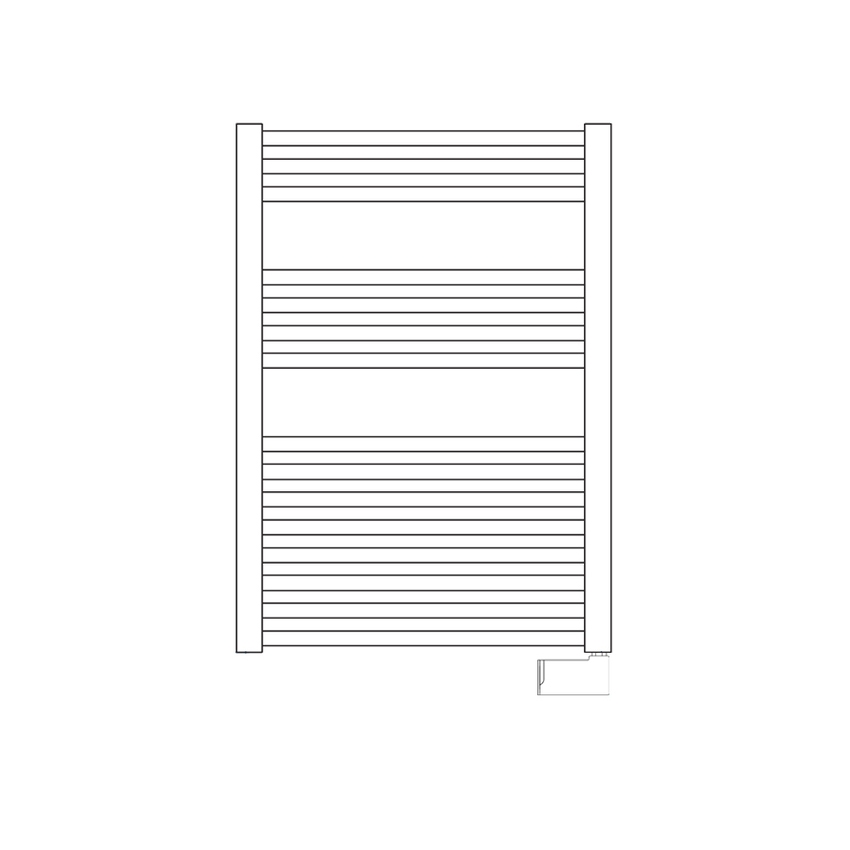 Immagine di Irsap ARES ELETTRICO scaldasalviette, 15 tubi, 2 intervalli, H.81,8 L.58 P.3 cm, con controllo elettronico Wi-Fi, colore bianco standard finitura lucido Cod.01 EIS058E01IR01NNN01