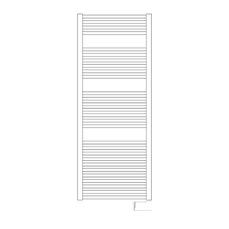 Immagine di Irsap ARES ELETTRICO scaldasalviette, 28 tubi, 3 intervalli, H.146,2 L.48 P.3 cm, con controllo elettronico Wi-Fi, colore bianco standard finitura lucido Cod.01 EIL048E01IR01NNN01