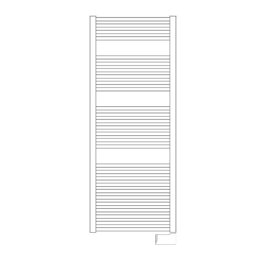 Immagine di Irsap ARES ELETTRICO scaldasalviette, 28 tubi, 3 intervalli, H.146,2 L.48 P.3 cm, con controllo elettronico Wi-Fi, colore bianco standard finitura lucido Cod.01 EIL048E01IR01NNN