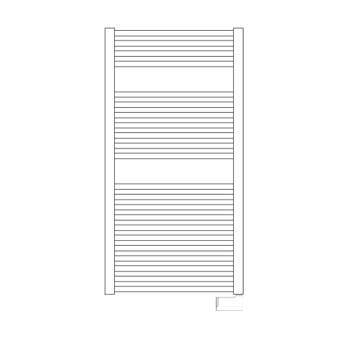 Immagine di Irsap ARES ELETTRICO scaldasalviette, 22 tubi, 2 intervalli, H.111,8 L.48 P.3 cm, con controllo elettronico Wi-Fi, colore bianco standard finitura lucido Cod.01 EIM048E01IR01NNN