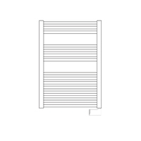Immagine di Irsap ARES ELETTRICO scaldasalviette, 15 tubi, 2 intervalli, H.81,8 L.48 P.3 cm, con controllo elettronico Wi-Fi, colore bianco standard finitura lucido Cod.01 EIS048E01IR01NNN