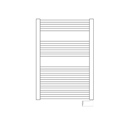 Immagine di Irsap ARES ELETTRICO scaldasalviette, 15 tubi, 2 intervalli, H.81,8 L.48 P.3 cm, con controllo elettronico Wi-Fi, colore bianco standard finitura lucido Cod.01 EIS048E01IR01NNN01