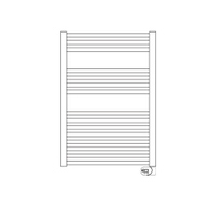 Immagine di Irsap ARES ELETTRICO scaldasalviette, 15 tubi, 2 intervalli, H.81,8 L.48 P.3 cm, con modulo bluetooth integrato, colore bianco standard finitura lucido Cod.01 EIS048Y01IR01NNN