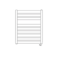 Immagine di Irsap VELA ELETTRICO scaldasalviette, 9 tubi, 1 intervallo, H.70 L.56 P.3 cm, con modulo bluetooth integrato, colore bianco standard finitura lucido Cod.01 VES056Y01IR01NNN
