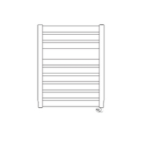 Immagine di Irsap VELA ELETTRICO scaldasalviette, 9 tubi, 1 intervallo, H.70 L.56 P.3 cm, con modulo bluetooth integrato, colore bianco standard finitura lucido Cod.01 VES056Y01IR01NNN