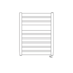 Immagine di Irsap VELA ELETTRICO scaldasalviette, 9 tubi, 1 intervallo, H.70 L.56 P.3 cm, con modulo bluetooth integrato, colore bianco standard finitura lucido Cod.01 VES056Y01IR01NNN