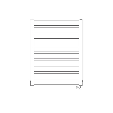 Immagine di Irsap VELA ELETTRICO scaldasalviette, 9 tubi, 1 intervallo, H.70 L.56 P.3 cm, con modulo bluetooth integrato, colore bianco standard finitura lucido Cod.01 VES056Y01IR01NNN01
