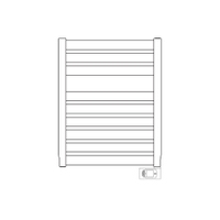 Immagine di Irsap VELA ELETTRICO scaldasalviette, 9 tubi, 1 intervallo, H.70 L.56 P.3 cm, con controllo elettronico, colore bianco standard finitura lucido Cod.01 VES056H01IR01NNN01