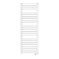 Immagine di Irsap VELA ELETTRICO scaldasalviette, 20 tubi, 3 intervalli, H.161 L.56 P.3 cm, con controllo elettronico, colore bianco standard finitura lucido Cod.01 VEL056H01IR01NNN01