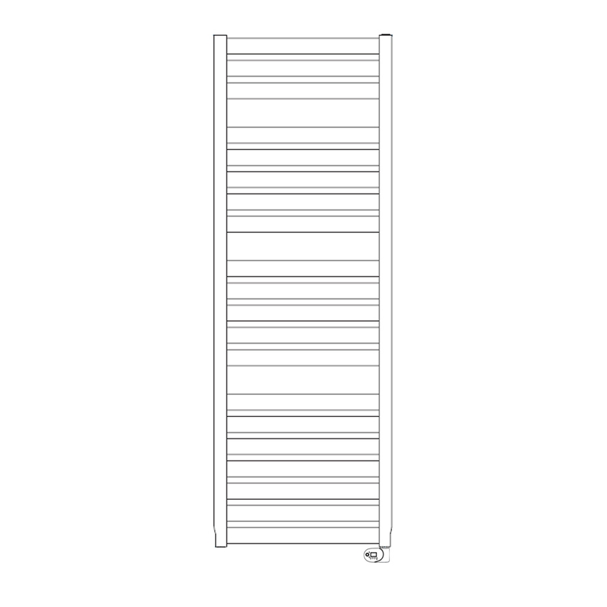 Immagine di Irsap VELA ELETTRICO scaldasalviette, 20 tubi, 3 intervalli, H.161 L.56 P.3 cm, con modulo bluetooth integrato, colore bianco standard finitura lucido Cod.01 VEL056Y01IR01NNN