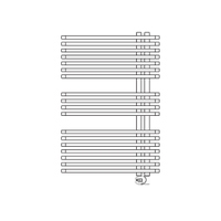 Immagine di Irsap JAZZ_S ELETTRICO radiatore 18 tubi H.88 L.50 P.5,5 cm, 2 intervalli, con modulo bluetooth integrato, colore bianco standard finitura lucido Cod.01 ZRS050Y01IR01NNN