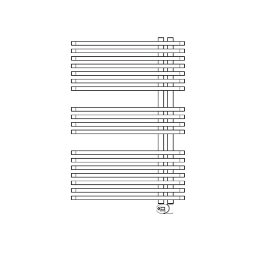 Immagine di Irsap JAZZ_S ELETTRICO radiatore 18 tubi H.88 L.50 P.5,5 cm, 2 intervalli, con modulo bluetooth integrato, colore bianco standard finitura lucido Cod.01 ZRS050Y01IR01NNN