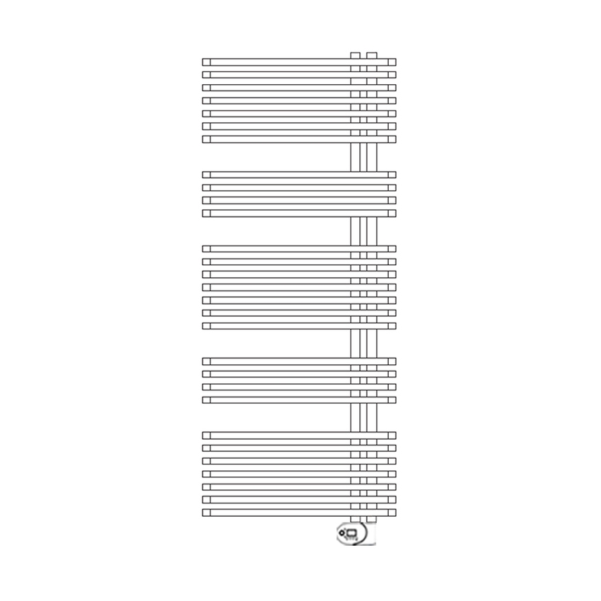 Immagine di Irsap JAZZ_S ELETTRICO radiatore 29 tubi H.146 L.60 P.5,5 cm, 4 intervalli, con modulo bluetooth integrato, colore bianco standard finitura lucido Cod.01 ZRL060Y01IR01NNN