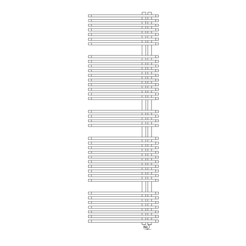 Immagine di Irsap JAZZ_S ELETTRICO radiatore 38 tubi H.182 L.60 P.5,5 cm, 4 intervalli, con modulo bluetooth integrato, colore bianco standard finitura lucido Cod.01 ZRG060Y01IR01NNN