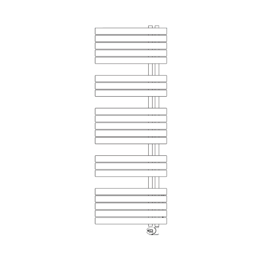 Immagine di Irsap SOUL_S ELETTRICO radiatore 21 tubi H.154 L.55 P.3,8 cm, 4 intervalli, con modulo bluetooth integrato, colore bianco standard finitura lucido Cod.01 URM055Y01IR01NNN