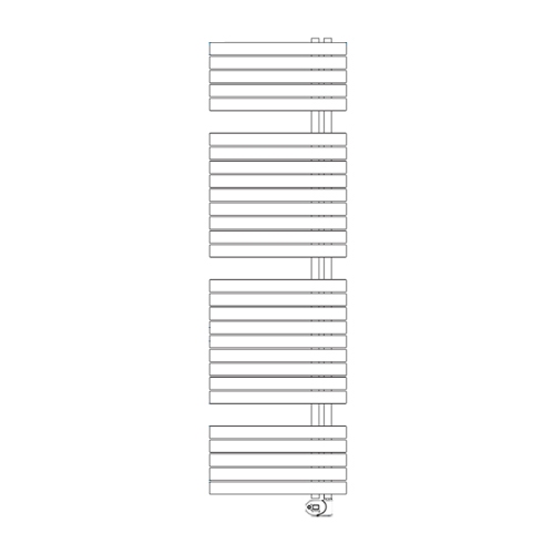 Immagine di Irsap SOUL_S ELETTRICO radiatore 28 tubi H.184,8 L.55 P.3,8 cm, 3 intervalli, con modulo bluetooth integrato, colore bianco standard finitura lucido Cod.01 URE055Y01IR01NNN