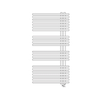 Immagine di Irsap FUNKY_S ELETTRICO scaldasalviette con collettore lato destro, 22 tubi, 3 intervalli, H.117 L.50 P.5 cm, con modulo bluetooth integrato, colore bianco standard finitura lucido Cod.01 YRM050Y01IR01NNN