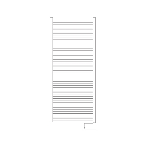 Immagine di Irsap QUADRE' ELETTRICO scaldasalviette 24 tubi, 2 intervalli, H.121,6 L.53 P.3 cm, controllo elettronico Wi-Fi, colore bianco standard finitura lucido Cod.01 QSM053E01IR01NNN01