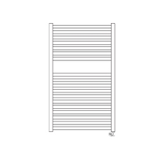 Immagine di Irsap QUADRE' ELETTRICO scaldasalviette 18 tubi, 1 intervallo, H.87,2 L.53 P.4,2 cm, con modulo bluetooth integrato, colore bianco standard finitura lucido Cod.01 QSS053Y01IR01NNN