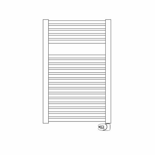 Immagine di Irsap NOVO CROMATO ELETTRICO scaldasalviette 19 tubi H.76,4 L.50 P.3 cm con modulo bluetooth integrato, finitura cromo Cod.50 NLP050Y50IR01NNN