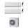 Toshiba SHORAI EDGE WHITE R32 Climatizzatore a parete dual split inverter Wi-Fi bianco | unità esterna 7.5 kW unità interne 12000+12000 BTU RAS-3M26G3AVG-E+RAS-[B13|B13]G3KVSG-E