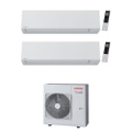 Immagine di Toshiba SHORAI EDGE WHITE R32 Climatizzatore a parete dual split inverter Wi-Fi bianco | unità esterna 7.5 kW unità interne 18000+5000 BTU RAS-3M26G3AVG-E+RAS-[B18|M05]G3KVSG-E