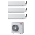 Immagine di Toshiba SHORAI EDGE WHITE R32 Climatizzatore a parete trial split inverter Wi-Fi bianco | unità esterna 8 kW unità interne 21000+12000+12000 BTU RAS-4M27G3AVG-E+RAS-[B22|B13|B13]G3KVSG-E