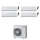 Toshiba SHORAI EDGE WHITE R32 Climatizzatore a parete quadri split inverter Wi-Fi bianco | unità esterna 10 kW unità interne 12000+9000+9000+9000 BTU RAS-5M34G3AVG-E+RAS-[B13|B10|B10|B10]G3KVSG-E