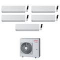 Immagine di Toshiba SHORAI EDGE WHITE R32 Climatizzatore a parete penta split inverter Wi-Fi bianco | unità esterna 10 kW unità interne 16000+9000+9000+9000+9000 BTU RAS-5M34G3AVG-E+RAS-[B16|B10|B10|B10|B10]G3KVSG-E