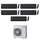 Toshiba SHORAI EDGE BLACK R32 Climatizzatore a parete penta split inverter Wi-Fi nero | unità esterna 10 kW unità interne 9000+9000+9000+7000+7000 BTU RAS-5M34G3AVG-E+RAS-[B10|B10|B10|B07|B07]G3KVSGB-E