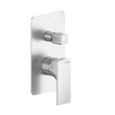 Immagine di Nobili SEVEN miscelatore doccia monocomando a incasso, 2 vie, corpo incasso escluso, finitura Inox spazzolato SE124100/EIX