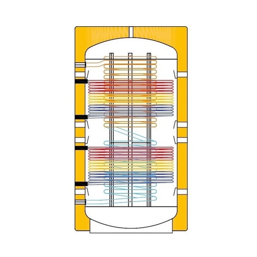 Immagine di ACV TST FAST 3E 500 Puffer con produzione ACS a 3 energie, 500 litri, con isolamento iniettato ad alta densità 709388