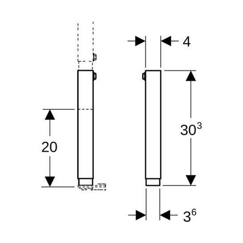 Immagine di Geberit DUOFIX set piedini di prolunga H.20 cm (2 pezzi)  111.848.00.2