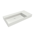 Immagine di Flaminia APPLIGHT 105 lavabo L.105 P.51 cm da appoggio, sospeso e top, con piano rubinetteria, senza troppopieno, colore bianco latte finitura opaco AP10551LAT