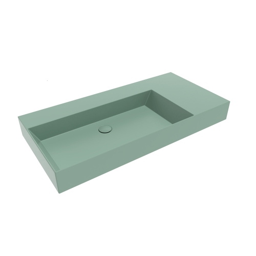 Immagine di Flaminia APPLIGHT 105 lavabo L.105 P.51 cm da appoggio, sospeso e top, con piano rubinetteria, senza troppopieno, colore menta finitura opaco AP10551ME