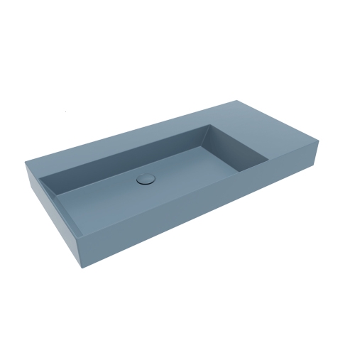 Immagine di Flaminia APPLIGHT 105 lavabo L.105 P.51 cm da appoggio, sospeso e top, con piano rubinetteria, senza troppopieno, colore nuvola finitura opaco AP10551NUV