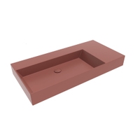Immagine di Flaminia APPLIGHT 105 lavabo L.105 P.51 cm da appoggio, sospeso e top, con piano rubinetteria, senza troppopieno, colore uva finitura opaco AP10551UV