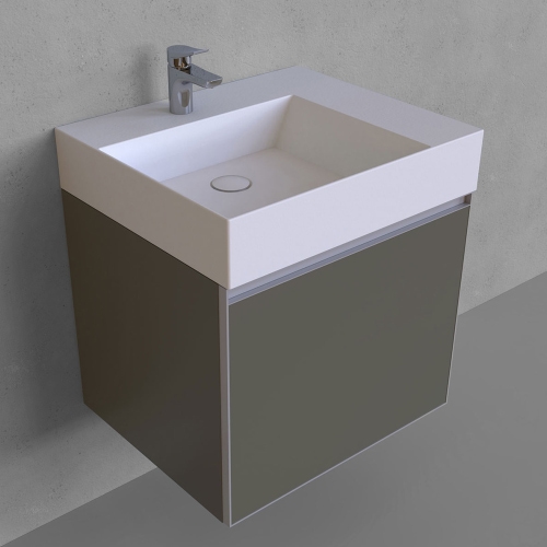 Immagine di Flaminia APPLIGHT 60 lavabo L.60 P.51 cm da appoggio, sospeso e top, con piano rubinetteria, senza troppopieno, colore bianco finitura lucido AP6051