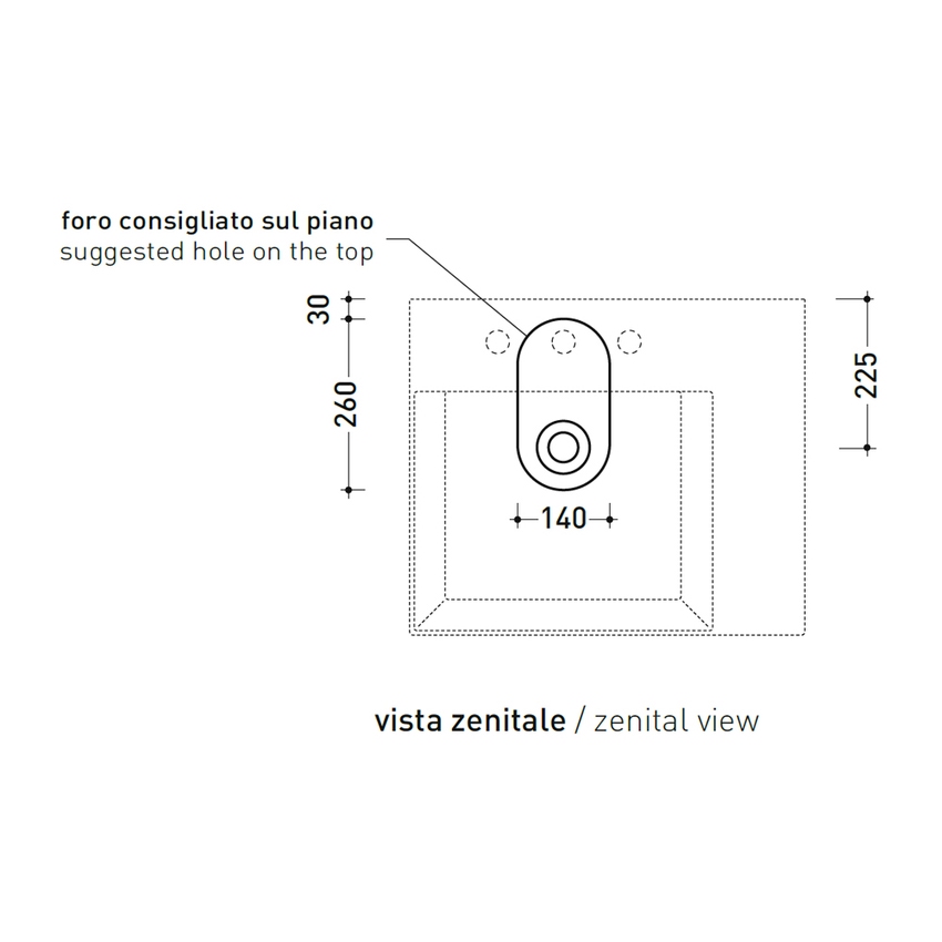 Immagine di Flaminia APPLIGHT 60 lavabo L.60 P.51 cm da appoggio, sospeso e top, con piano rubinetteria, senza troppopieno, colore bianco finitura lucido AP6051