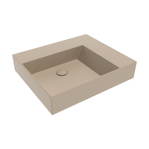 Immagine di Flaminia APPLIGHT 60 lavabo L.60 P.51 cm da appoggio, sospeso e top, con piano rubinetteria, senza troppopieno, colore argilla finitura opaco AP6051ARG