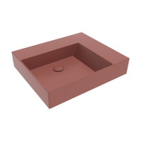 Immagine di Flaminia APPLIGHT 60 lavabo L.60 P.51 cm da appoggio, sospeso e top, con piano rubinetteria, senza troppopieno, colore uva finitura opaco AP6051UV