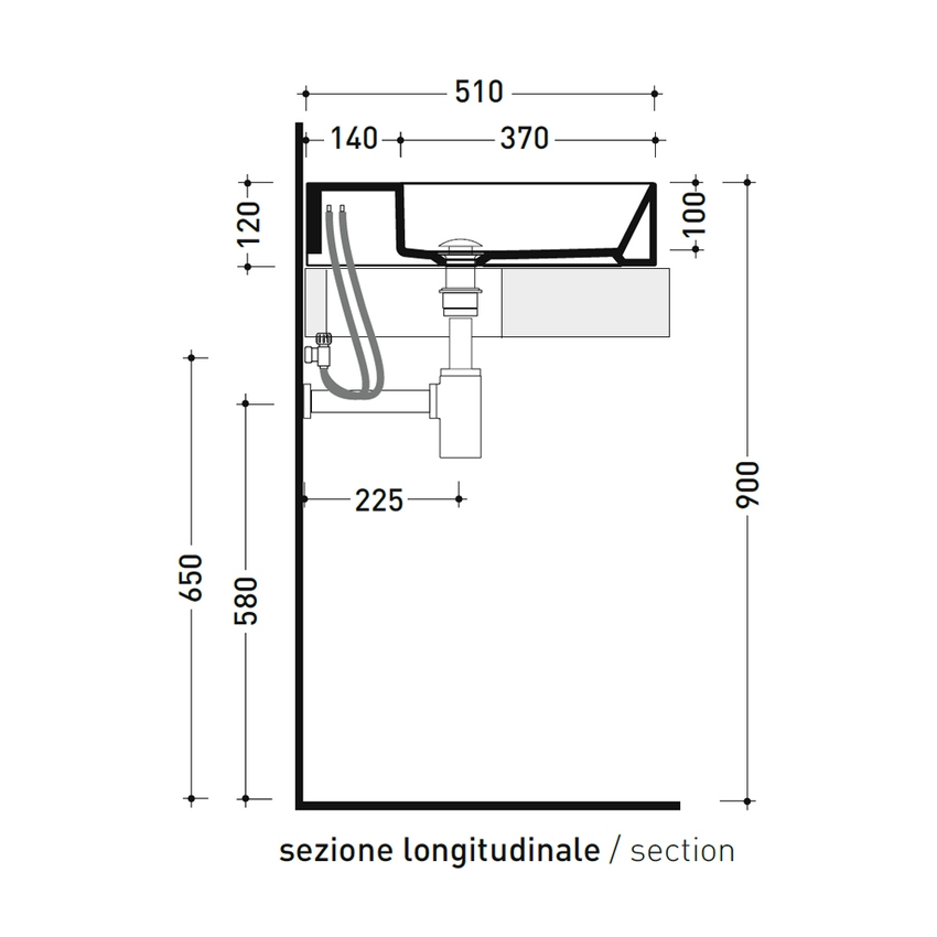 Immagine di Flaminia APPLIGHT 70 lavabo L.70 P.51 cm da appoggio, sospeso e top, con piano rubinetteria, senza troppopieno, colore bianco finitura lucido AP7051