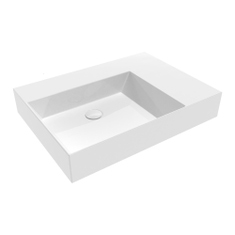 Immagine di Flaminia APPLIGHT 70 lavabo L.70 P.51 cm da appoggio, sospeso e top, con piano rubinetteria, senza troppopieno, colore bianco finitura lucido AP7051