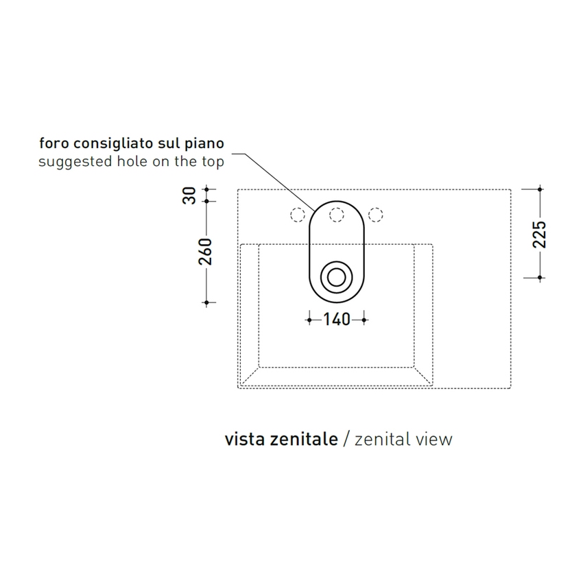 Immagine di Flaminia APPLIGHT 70 lavabo L.70 P.51 cm da appoggio, sospeso e top, con piano rubinetteria, senza troppopieno, colore bianco finitura lucido AP7051